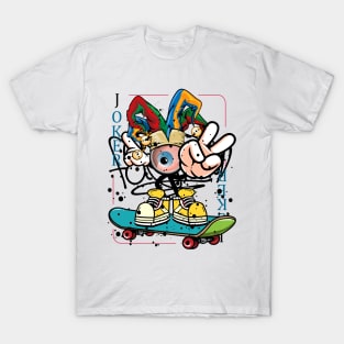 Joker Play Card Monster Graffit Street Art T-Shirt